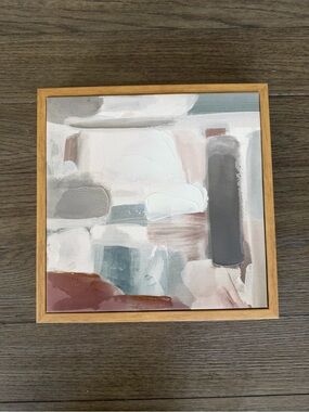 Abstract Neutral Toned Framed Canvas Art